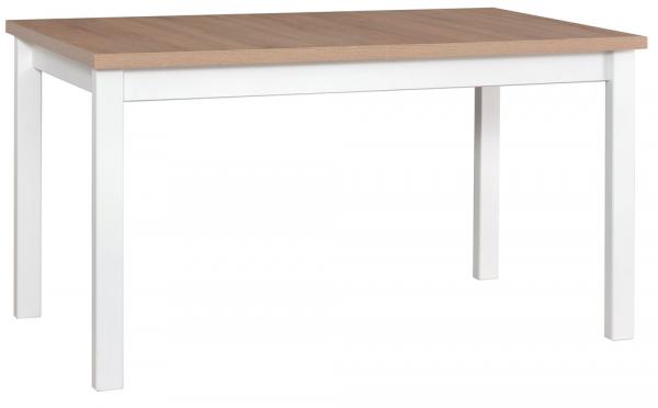 SELSEY Stół drewniany do jadalni rozkładany Moized 140-180x80 cm biały/dąb grandson