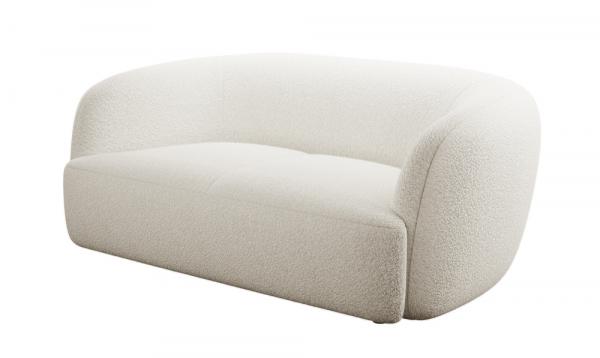 SELSEY Sofa dwuosobowa Sabanitas beżowa w tkaninie boucle