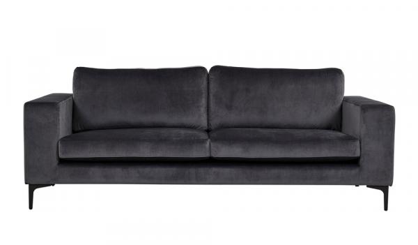 SELSEY Sofa trzyosobowa Gleast szara velvet