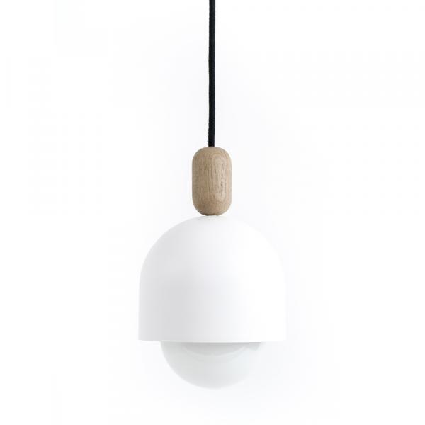 SELSEY Lampa wisząca Opik biała B04 węgiel kamienny