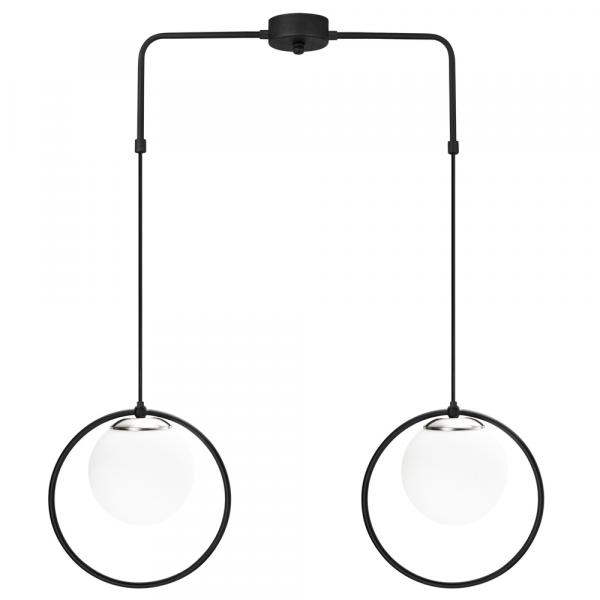 SELSEY Lampa wisząca Solanum x2 czarno-biała 100 cm