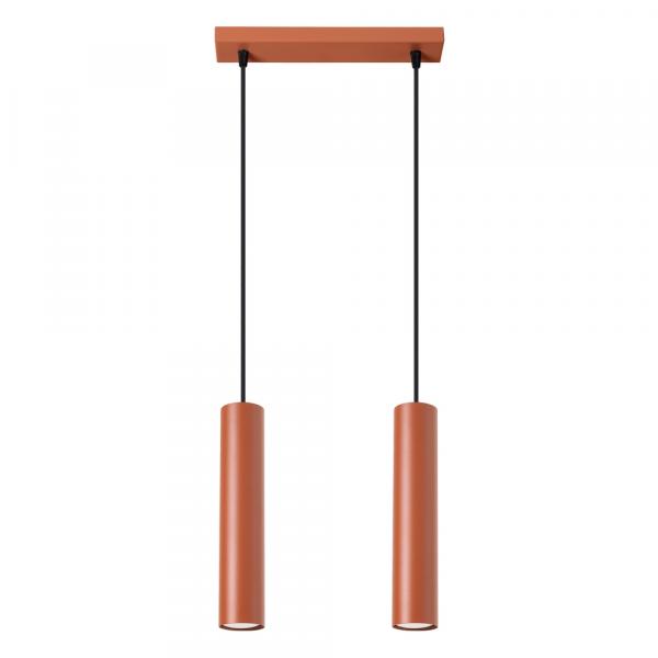 SELSEY Lampa wisząca Lagos 2 ochra czerwona