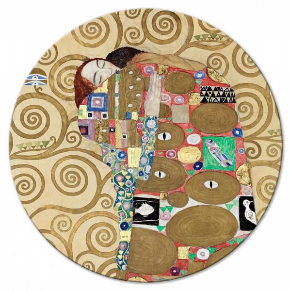 SELSEY Obraz okrągły Spełnienie Gustav Klimt średnica 80 cm