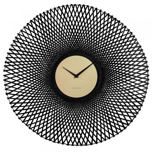 SELSEY Zegar ścienny Bamboo 60 cm czarny