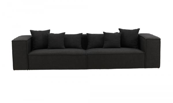 SELSEY Sofa trzyosobowa Herolly 284 cm czarna