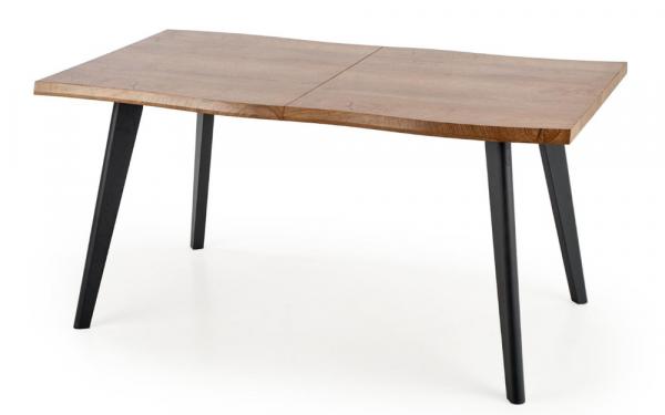 SELSEY Stół rozkładany Diggory 120-180x80 cm dąb naturalny/czarny