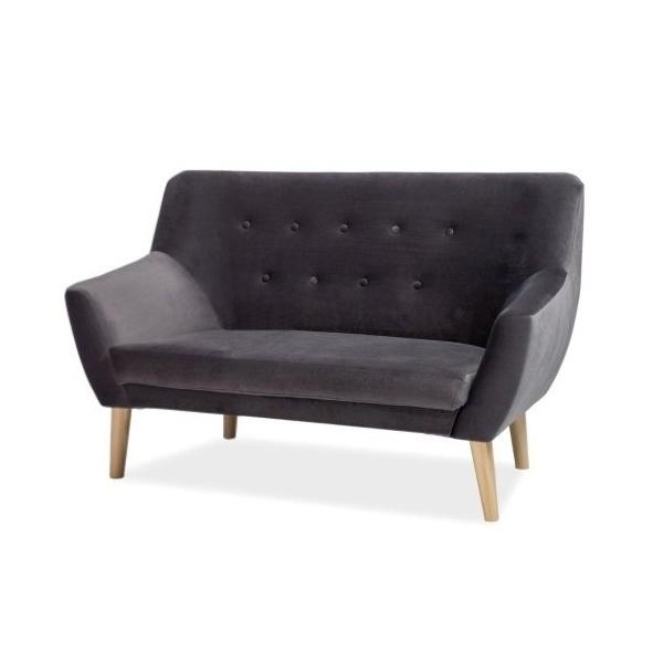 SELSEY Sofa dwuosobowa Yedrior szary welur