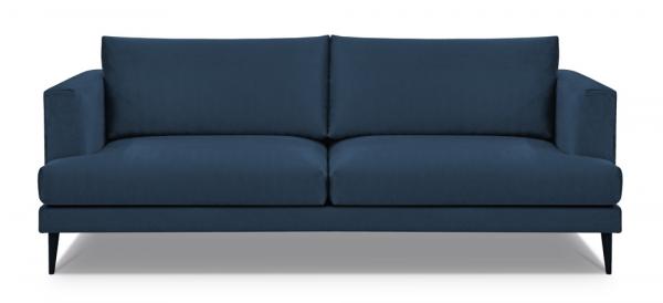 SELSEY Sofa dwuosobowa Dragato granatowy welur