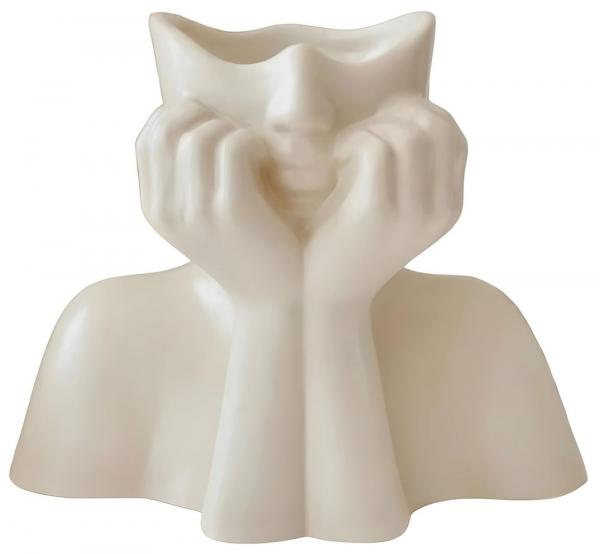 SELSEY Wazon Iskandinav ceramiczny kremowy