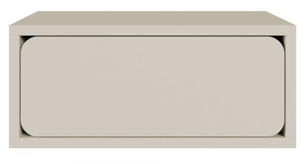 SELSEY Szafka nocna wisząca Wuwu z jedną szufladą 50 cm szarobeżowa