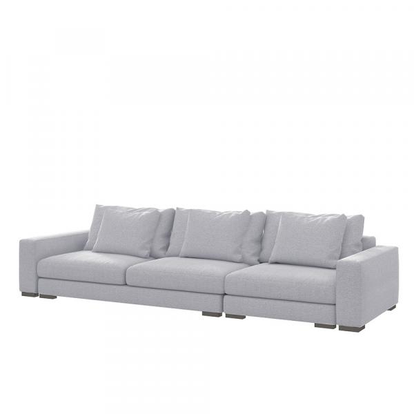 SELSEY Sofa trzyosobowa Mia jasnoszara w tkaninie łatwoczyszczącej