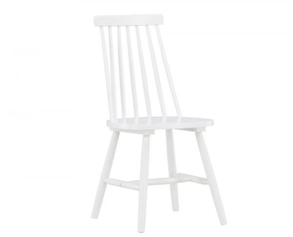 SELSEY Krzesło drewniane Mowelly patyczak zwężane oparcie białe