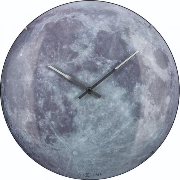 SELSEY Zegar ścienny Moon Dome średnica 35 cm szary fluorescencyjny