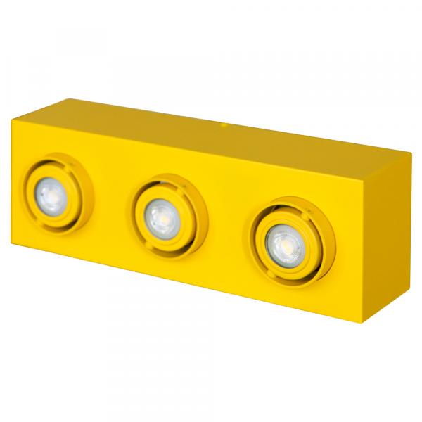 SELSEY Lampa sufitowa Boxie x3 LEGO mini żółta