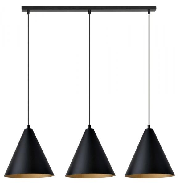 SELSEY Lampa wisząca Rebel czarno-złota x3