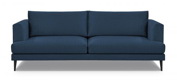 SELSEY Sofa trzyosobowa Dragato granatowa welur