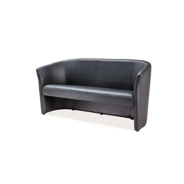 SELSEY Sofa trzyosobowa Raklev czarna ekoskóra