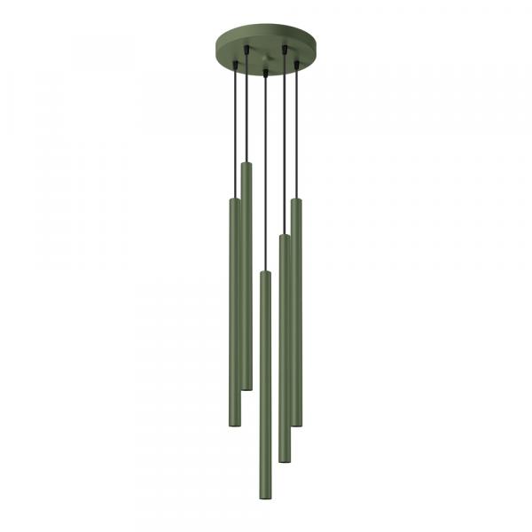 SELSEY Lampa wisząca Pastelo 5P zielona oliwka