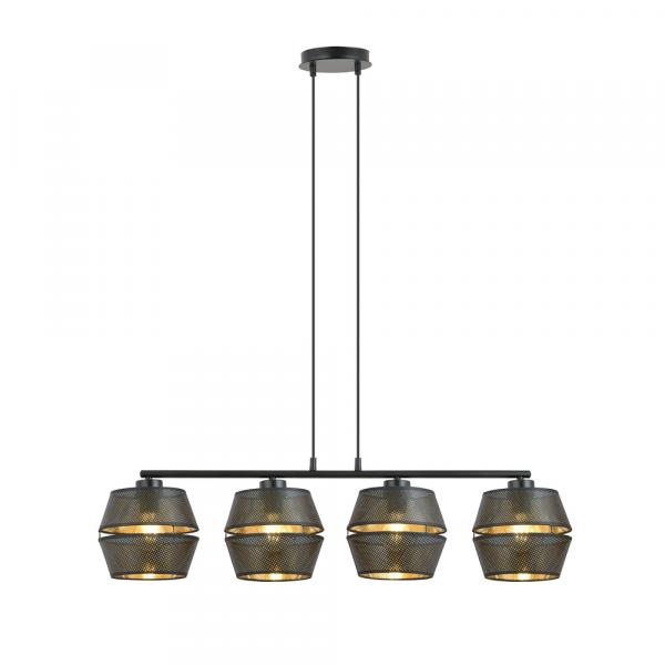 SELSEY Lampa wisząca Shinds x4 czarno-złota