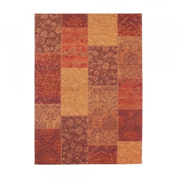 SELSEY Dywan syntetyczny Patchwork Chenille terracotta