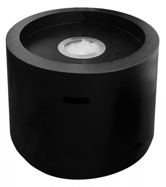 SELSEY Biokominek wolnostojący Calcone z kamieniami ozdobnymi okrągły o średnicy 32,5 cm czarny