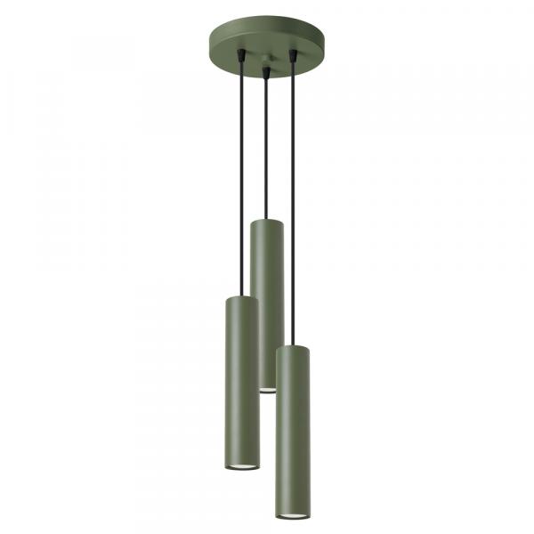 SELSEY Lampa wisząca Lagos 3P zielona oliwka