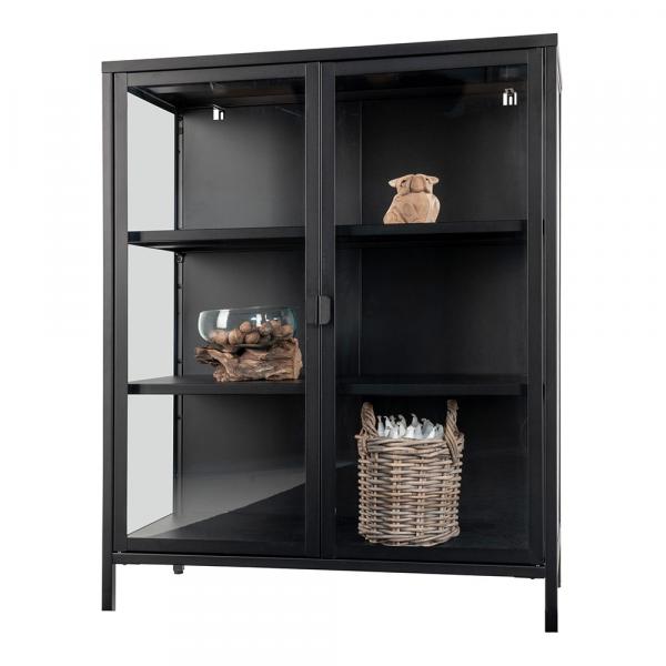 SELSEY Witryna dwudrzwiowa Centho 101,5 cm czarna