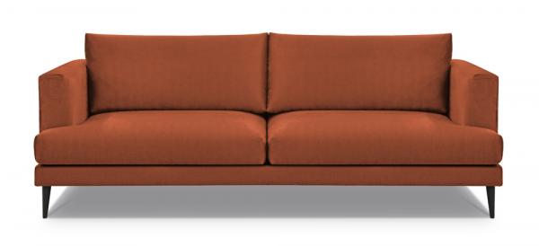 SELSEY Sofa trzyosobowa Dragato miedziana welur