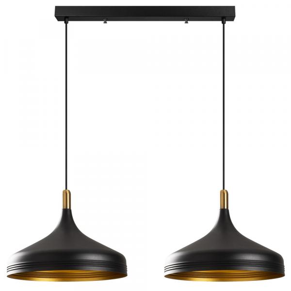 SELSEY Lampa sufitowa Ardulace x2 68 cm czarna/złota