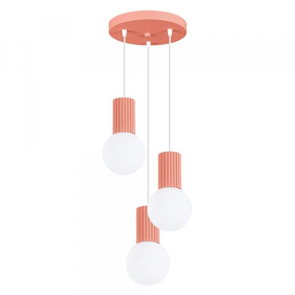 SELSEY Lampa wisząca Halo 3P brzoskwiniowa