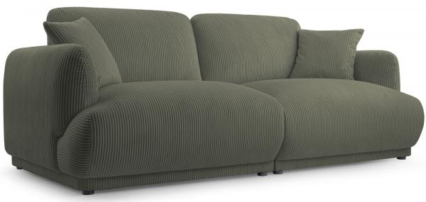 SELSEY Sofa trzyosobowa Chacco oliwkowa sztruks