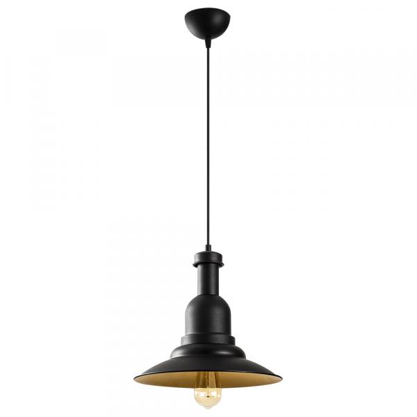 SELSEY Lampa sufitowa Ardulace kapelusz średnica 33 cm czarna