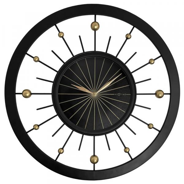 SELSEY Zegar ścienny Orbit 60 cm czarno-złoty