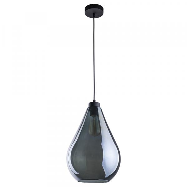 SELSEY Lampa wisząca Ferto 180 cm szklana czarna