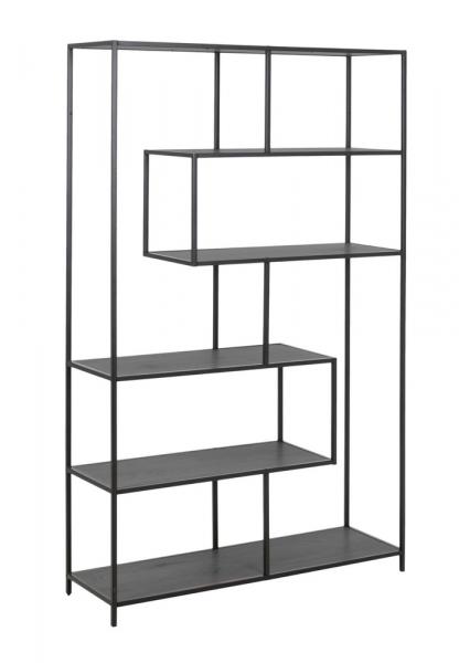 SELSEY Regał niesymetryczny Seaford 185 cm czarny