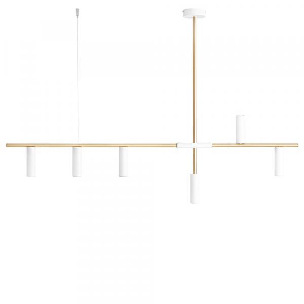 SELSEY Lampa wisząca Adatry x6 biało-złota