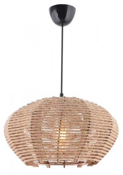 SELSEY Lampa wisząca Foggler jutowy klosz średnica 35 cm