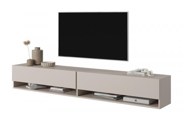 SELSEY Szafka RTV Mirrgo 200 cm Szary beż