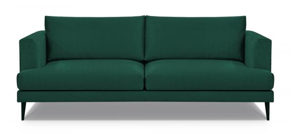 SELSEY Sofa dwuosobowa Dragato zielony welur