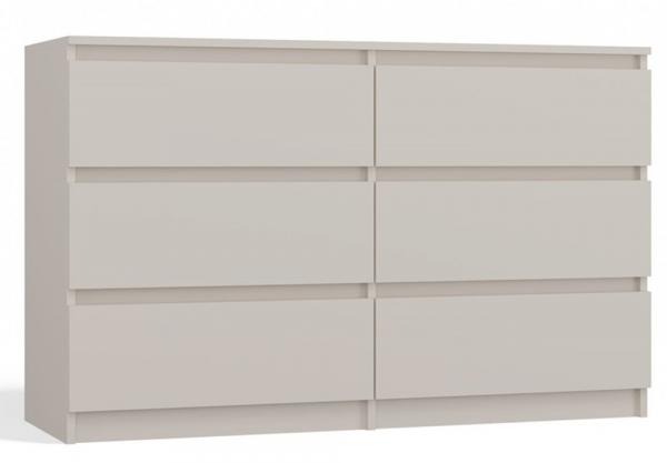 SELSEY Komoda Malwa z sześcioma szufladami 120 cm kaszmir