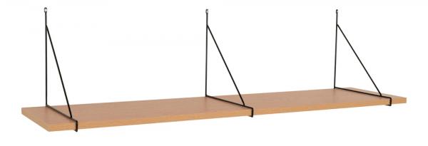 SELSEY Półka wisząca Allates metalowa rama 120 cm brązowa