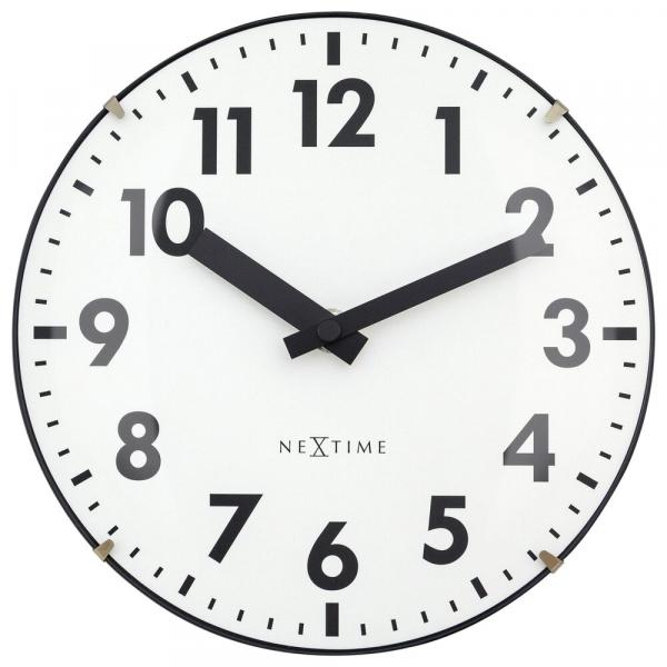 SELSEY Zegar ścienny Duomo 20 cm biało-czarny