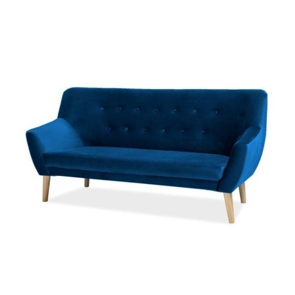 SELSEY Sofa trzyosobowa Yedrior granatowy welur