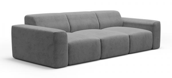 SELSEY Sofa trzyosobowa Terrafino ciemnoszara w tkaninie hydrofobowej