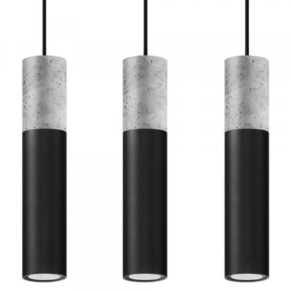 SELSEY Lampa wisząca Borgio 3L czarny