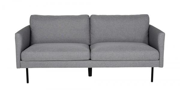 SELSEY Sofa dwuosobowa Searks szara na metalowych nóżkach