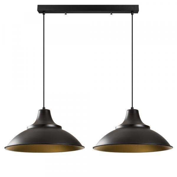 SELSEY Lampa sufitowa Ardulace x2 62 cm czarna