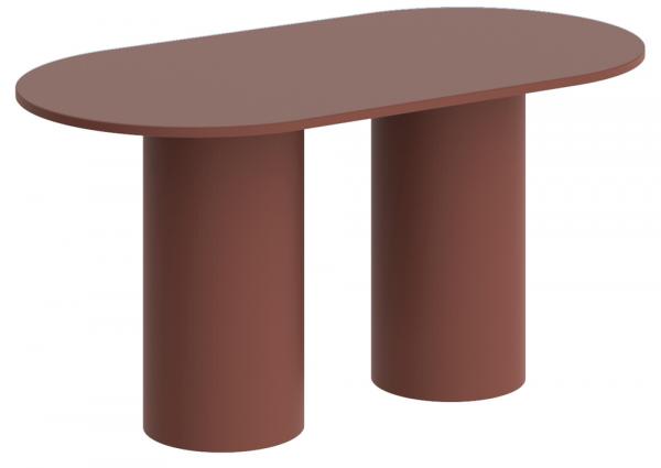 SELSEY Stół do jadalni Bituate 150x80 cm bordowy mat