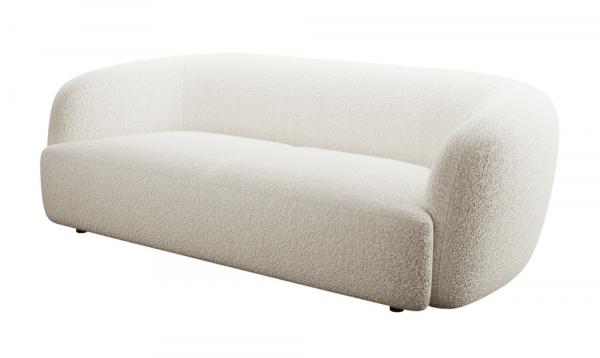 SELSEY Sofa trzyosobowa Sabanitas beżowa w tkaninie boucle