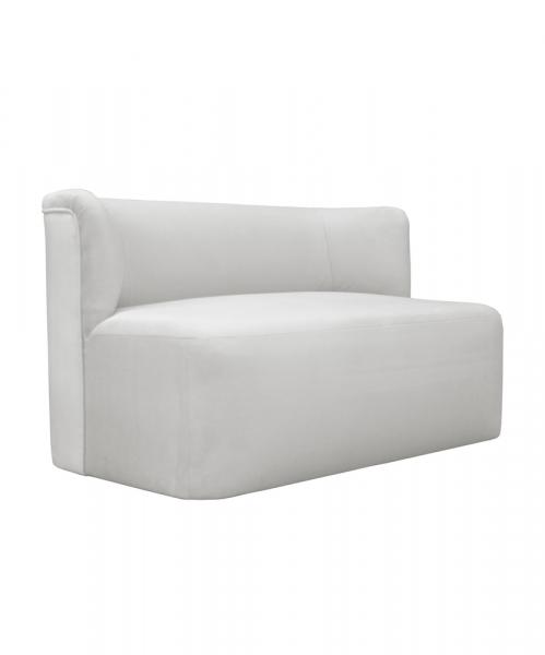 SELSEY Sofa dwuosobowa Sergipa jasnoszara welur